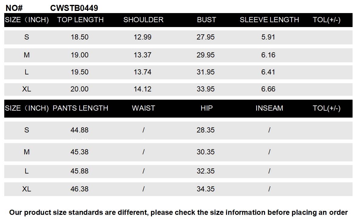 NINEXIS - Wholesale Top & Pant Set (NOT Loungewear) - Women's - CWSTB0449_Round Neck Short Sleeve and Pants set30