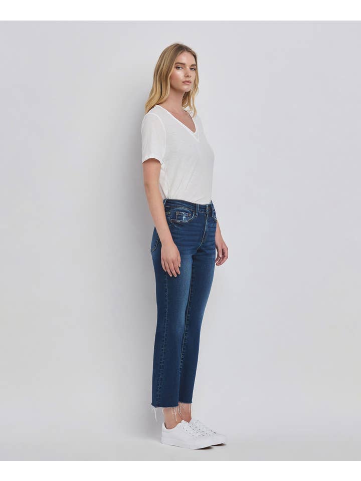 SEA OF LOVE HIGH RISE MINI BOOTCUT JEANS LV1510 for wholesale on Faire6
