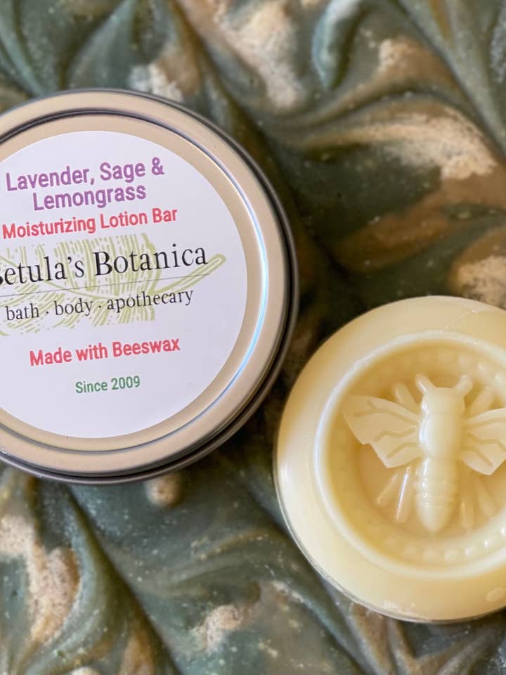 Lavender, Sage & Lemongrass Lotion Bar for wholesale by Betula's Botanica ~ Bath, Body & Apothecary