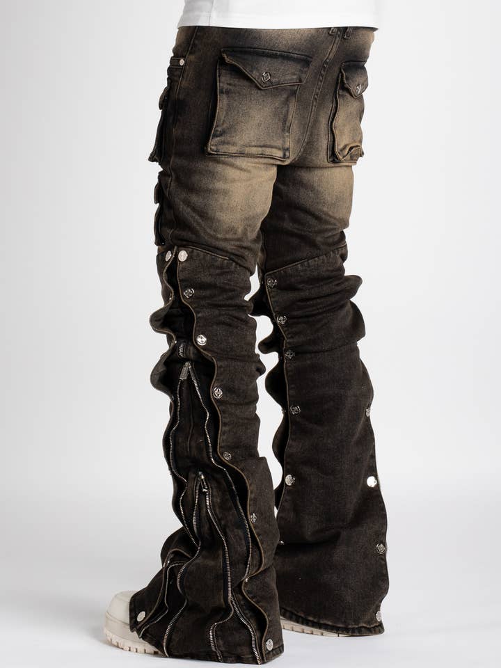 Guapi - Wholesale Jeans - Men's - Ash Grey Stacked Premium Denim