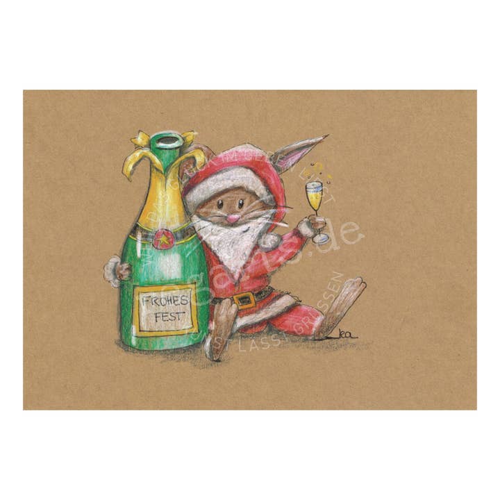 Cheers My Deers postcard for wholesale by regarts.de