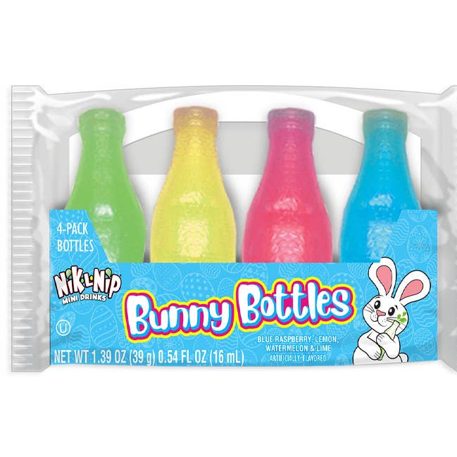 I Got Your Candy - Wholesale Hard Candy - Nik-L-Nip Bunny Bottles 1.39oz - 18ct