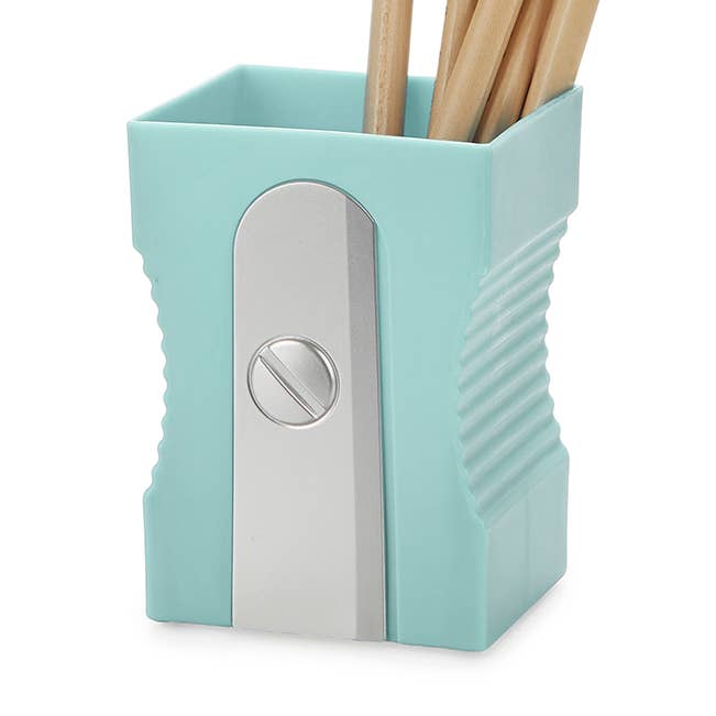 Pencil holder, Sharpener, turquoise, plastic for wholesale by Balvi