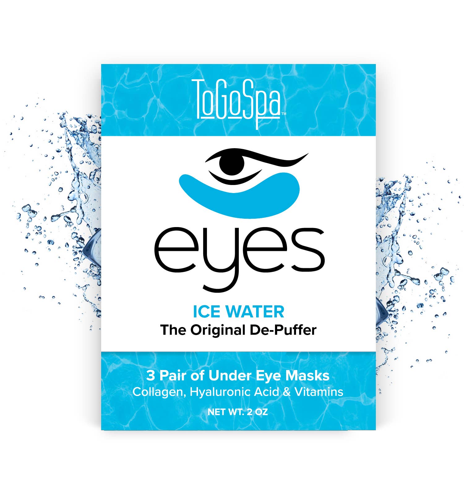 ToGoSpa - Wholesale Eye Treatment Mask - EYES: Ice Water The De-Puffer - 3 pack2