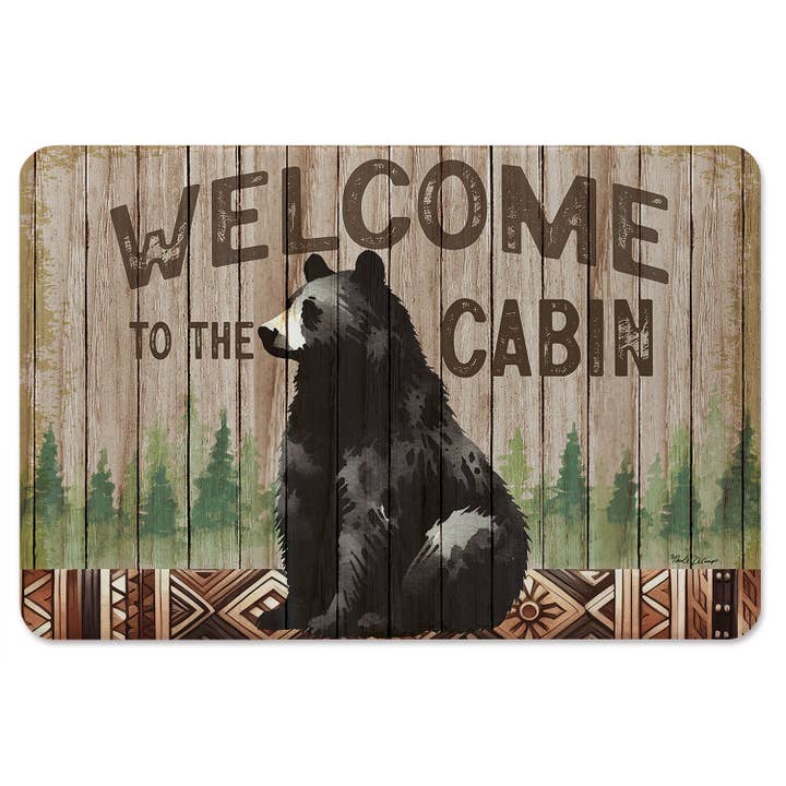 Alfombra Decorativa de Confort "Bienvenida a la Cabaña" 30" x 20" para venta al por mayor de CounterArt/Highland Home/Thirstystone/CoasterStone