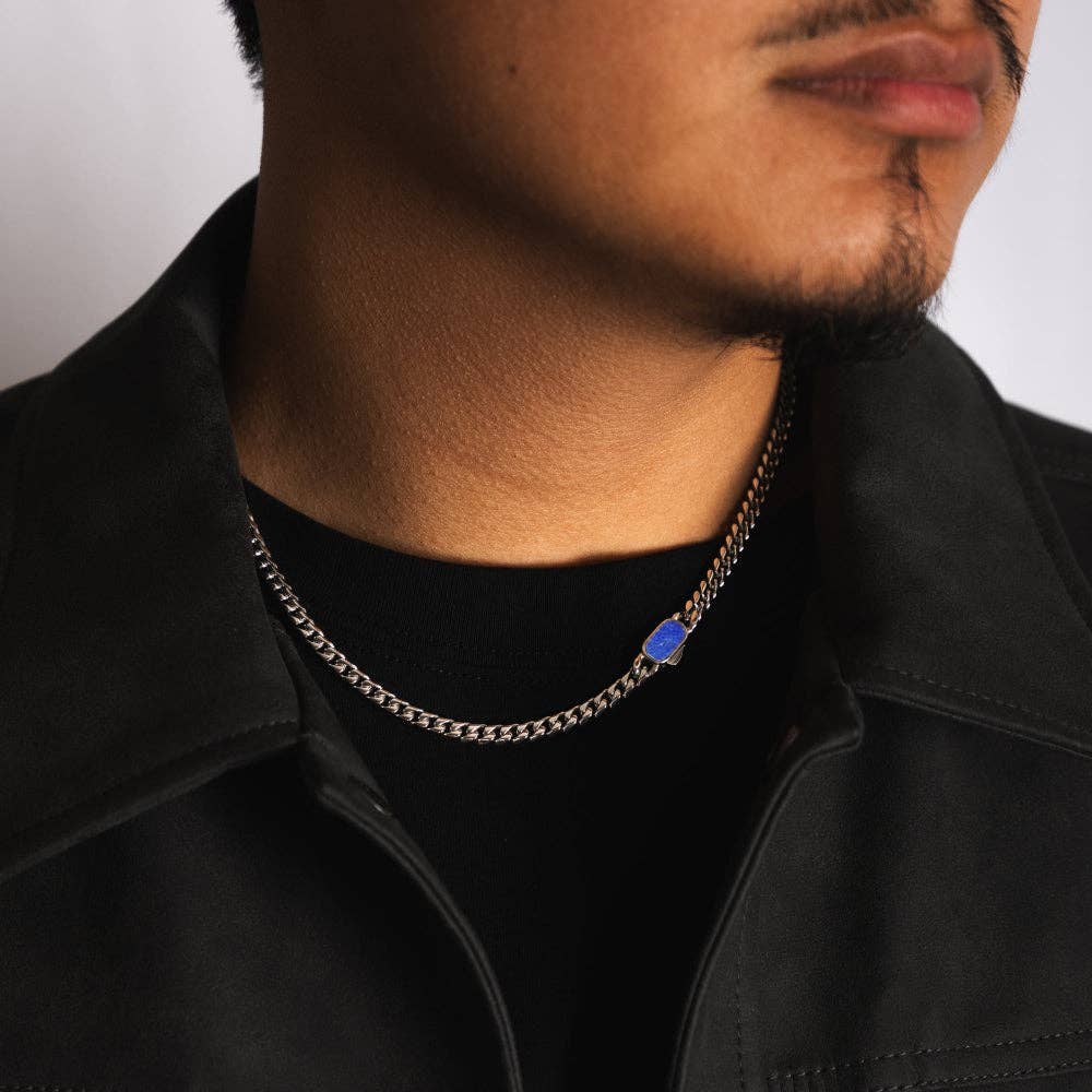 Lapis Cuban Chain (5MM) - Silver for wholesale on Faire1