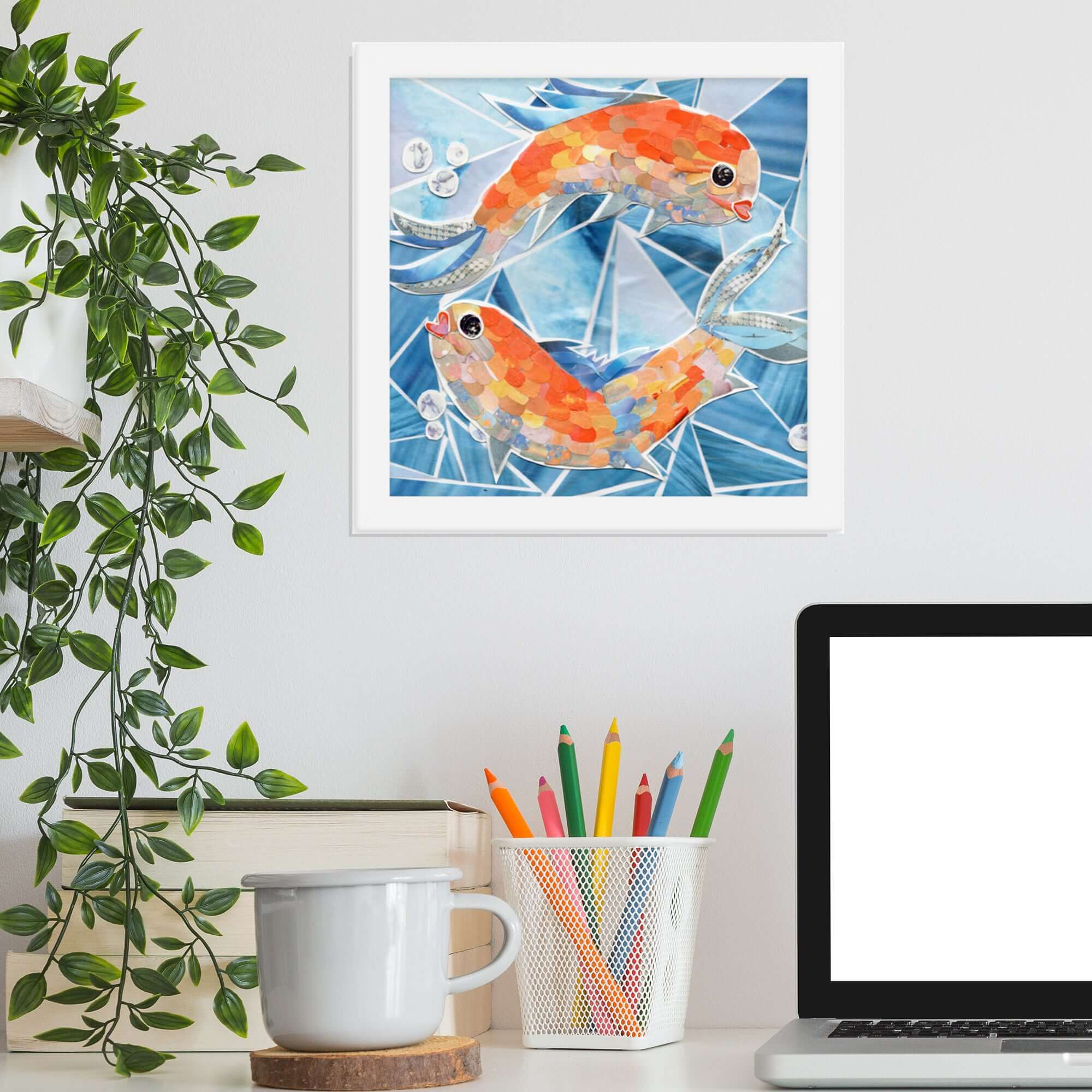 more the merrlier - Wholesale Art Print - Pisces Framed Collage Art Print3