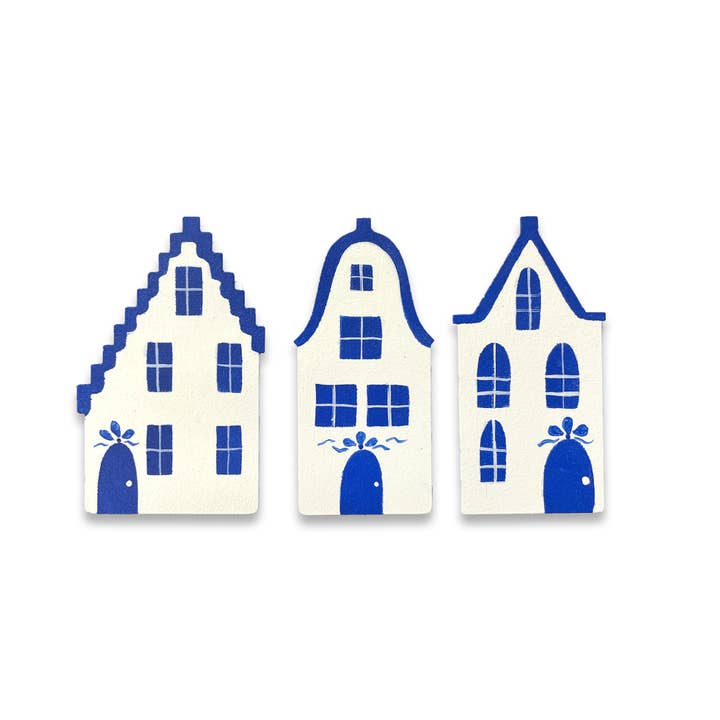 Roeda Studio - Wholesale Magnet - Delft House Magnets S/3