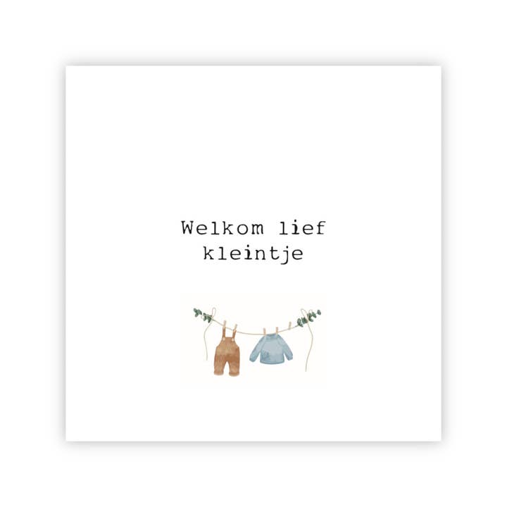 Wensjegeluk - Wholesale Baby Card - Double greeting card | Welcome sweet little one
