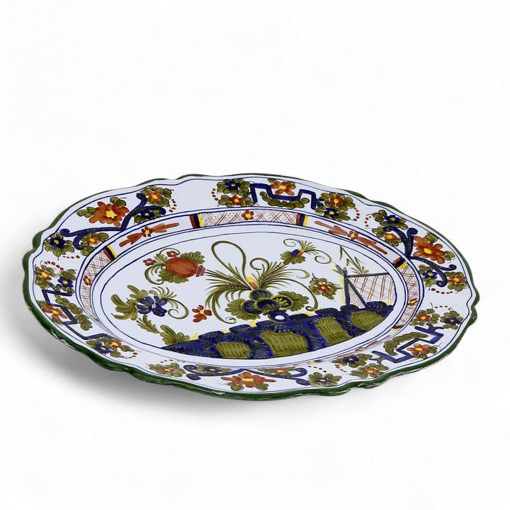 Artistica - Deruta of Italy - Wholesale Platter - FAENZA-CARNATION: Large Oval platter2