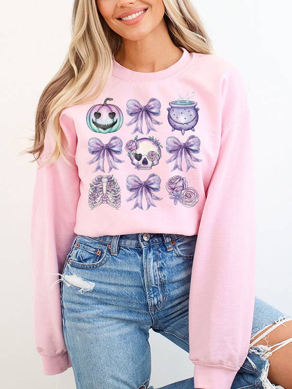 Chandail à capuchon en forme de crâne de citrouille violet pour Halloween 237225 pour la vente par Cali Boutique Wholesale