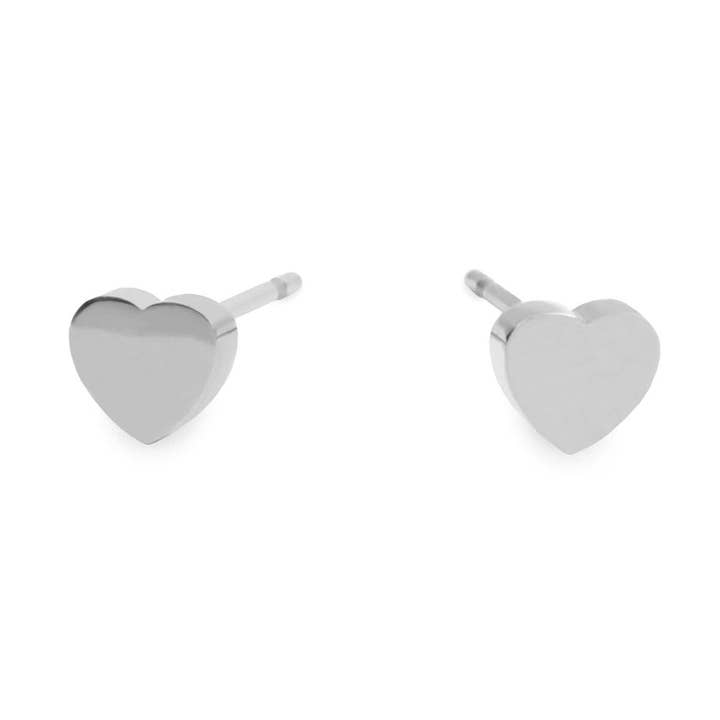 Boucles d'oreilles Petits coeurs in staal voor wholesale door Mathieu Blanchard