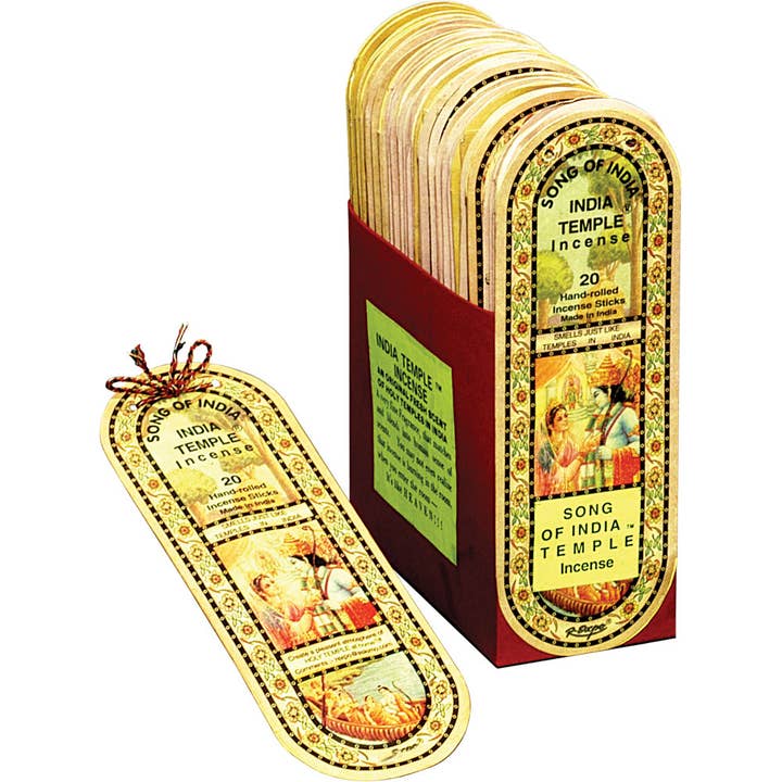 India Temple Incense Display 25 Gr (Pack of 36) for wholesale by Kheops International