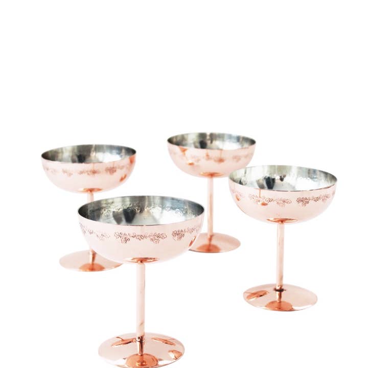 Coppermill Kitchen LLC - Wholesale Cocktail/Liquor Glass - Coppermill Kitchen Vintage Inspired Coupe Glass