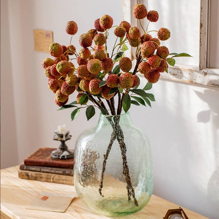 Rustic Reach - Wholesale Artificial Plant - Artificial Fruit Lychee Stem 27" Tall2