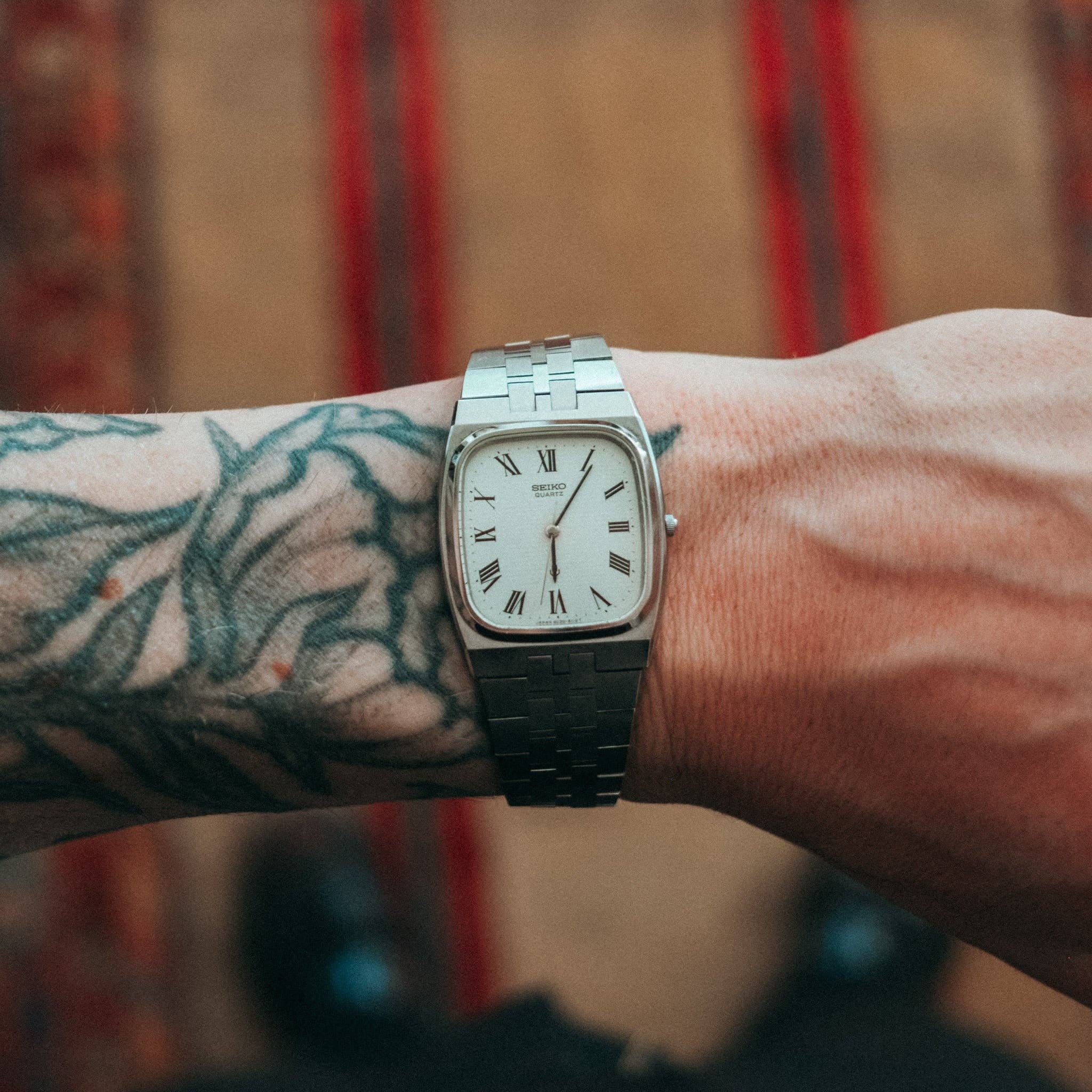 レア SEIKO セイコー 6030-5090 シーガル クォーツ Seiko Quartz Seagull 6030-5090 Tank White Tile Dial