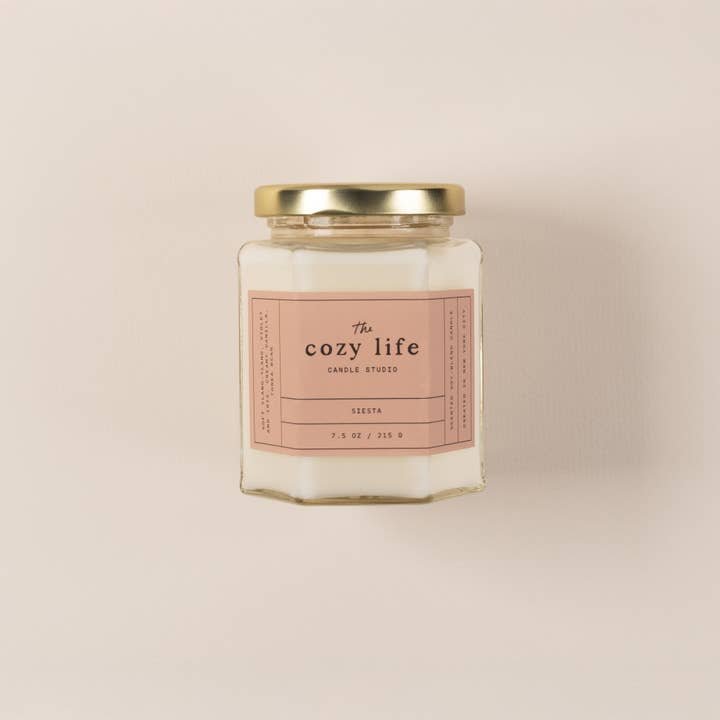 Siesta Classic Candle for wholesale by The Cozy Life Candle Studio