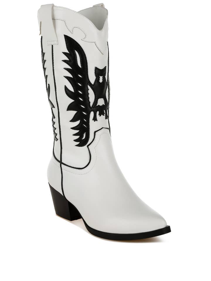 Rag Company - Wholesale Cowboy Boots - Women's - Thistle Winged Patchwork Cowboy Boots