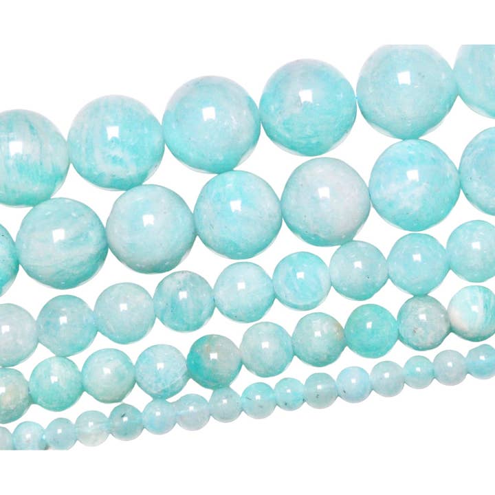 AA clear Peruvian Amazonite bead wire for wholesale by Foliesbijoux