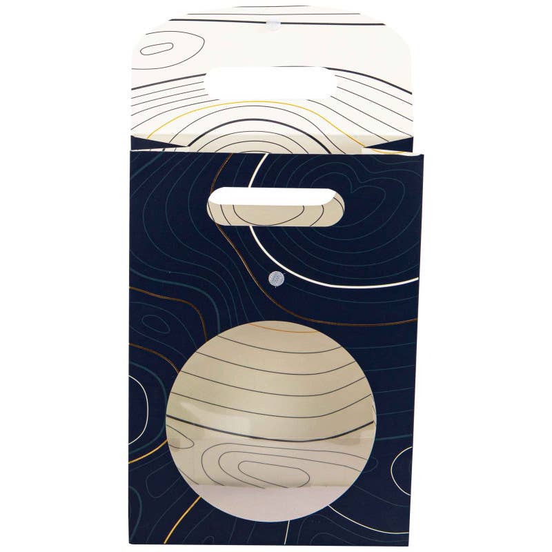 Deffrennes – Engroshandel Gavepose – Abyss blå rektangulær gavepose i pap 19x9x27 cm3