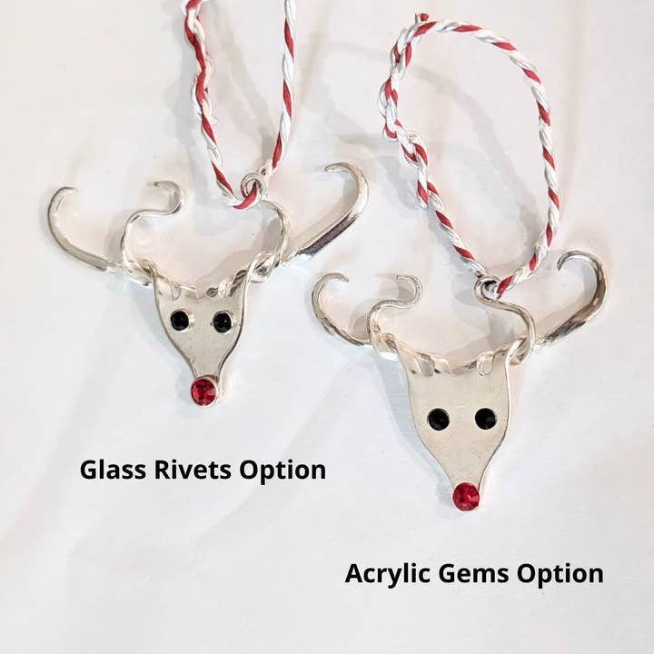 Lost & Forged - Wholesale Ornament - Reindeer Ornament, Silverware Fork Rudolph Ornament1