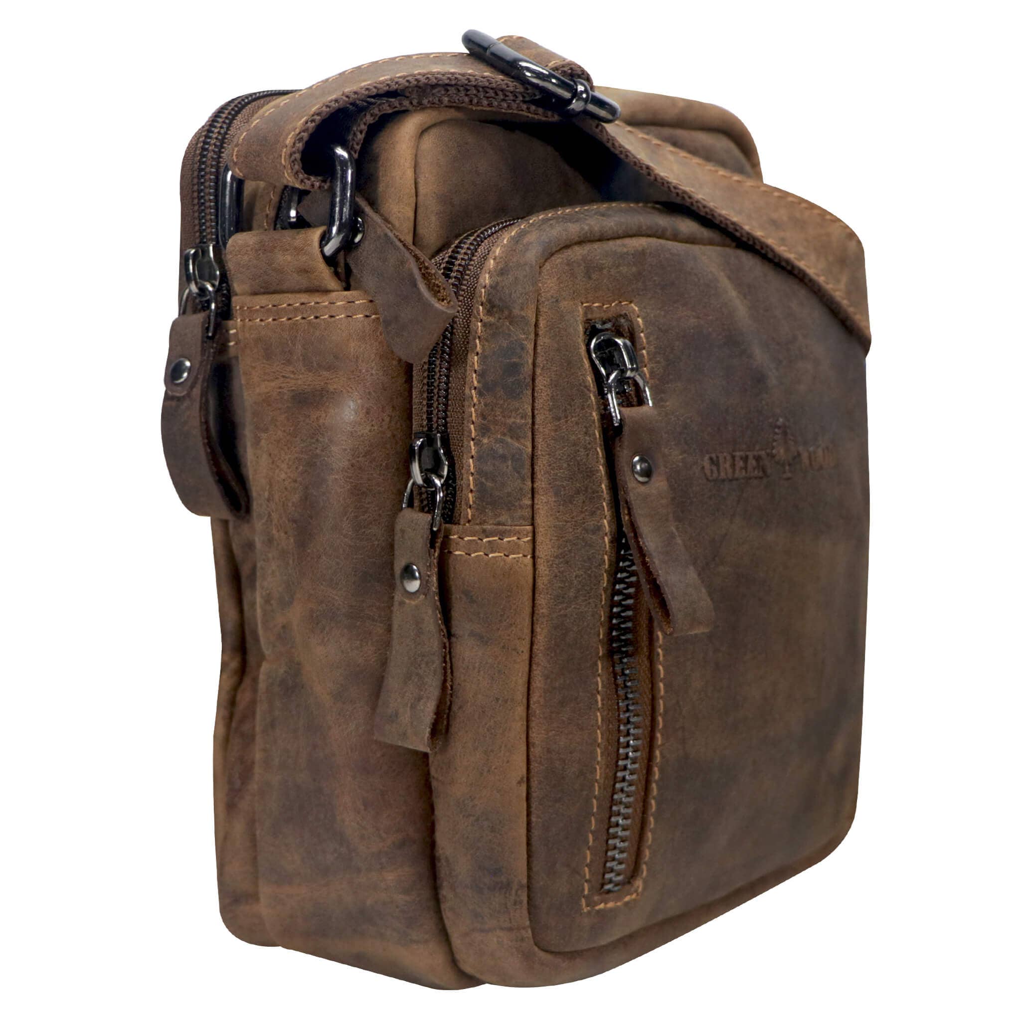 Greenwood – Engroshandel Crossbodytaske – unisex – Nili lille skuldertaske med flere rum Crossbody taske læder14