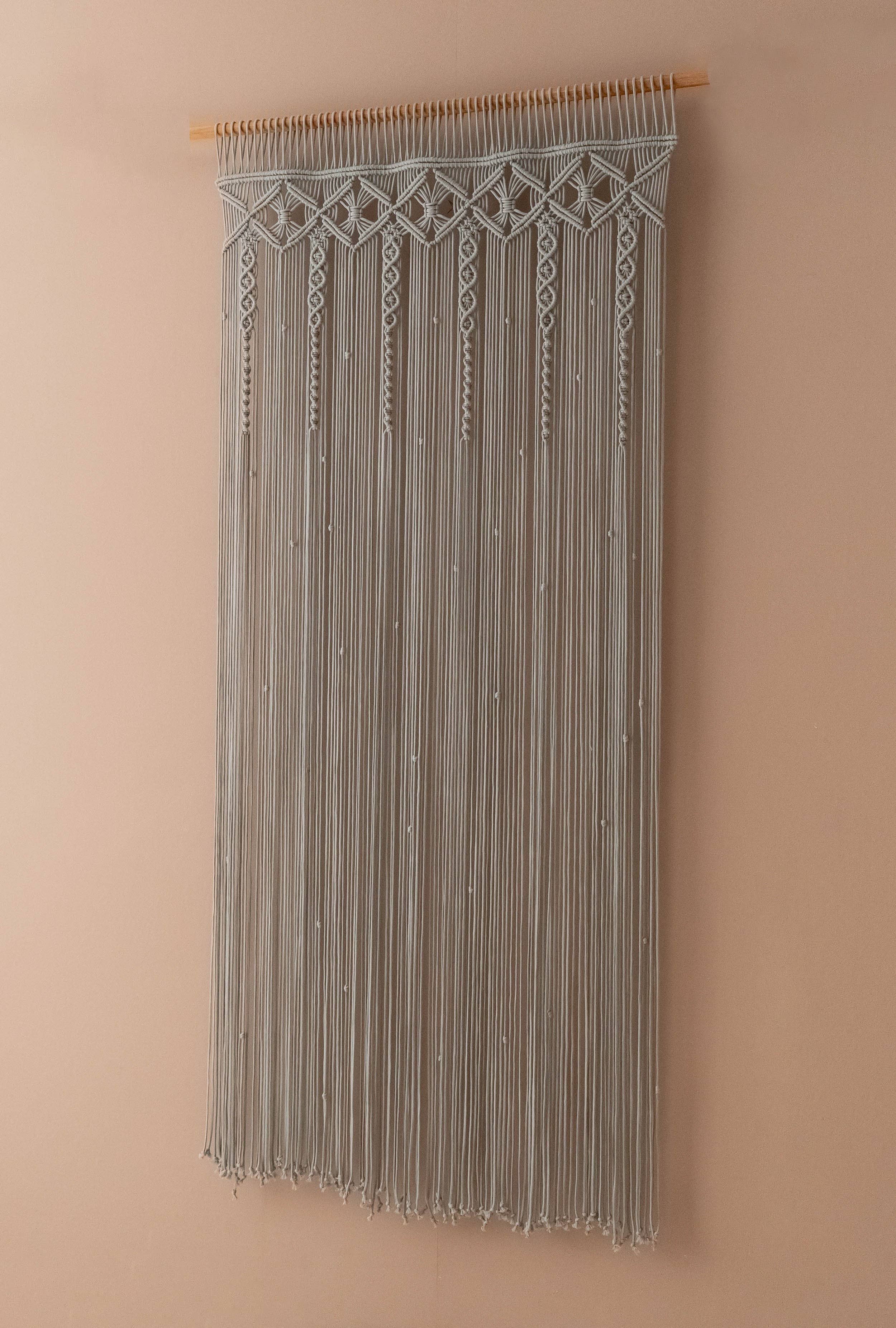 HeartCrafted - Vente Rideaux - Rideau macramé Boho pour porte et fenêtre C0613