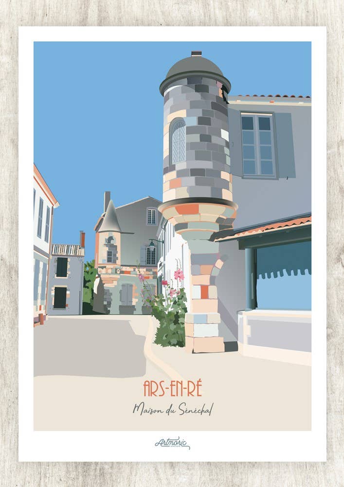 Artmoric - Vente Affiche d'art - Ars-en-Ré / Maison du Sénéchal0