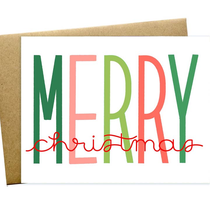 Merry Christmas Card for wholesale by Maggie Moore Studio