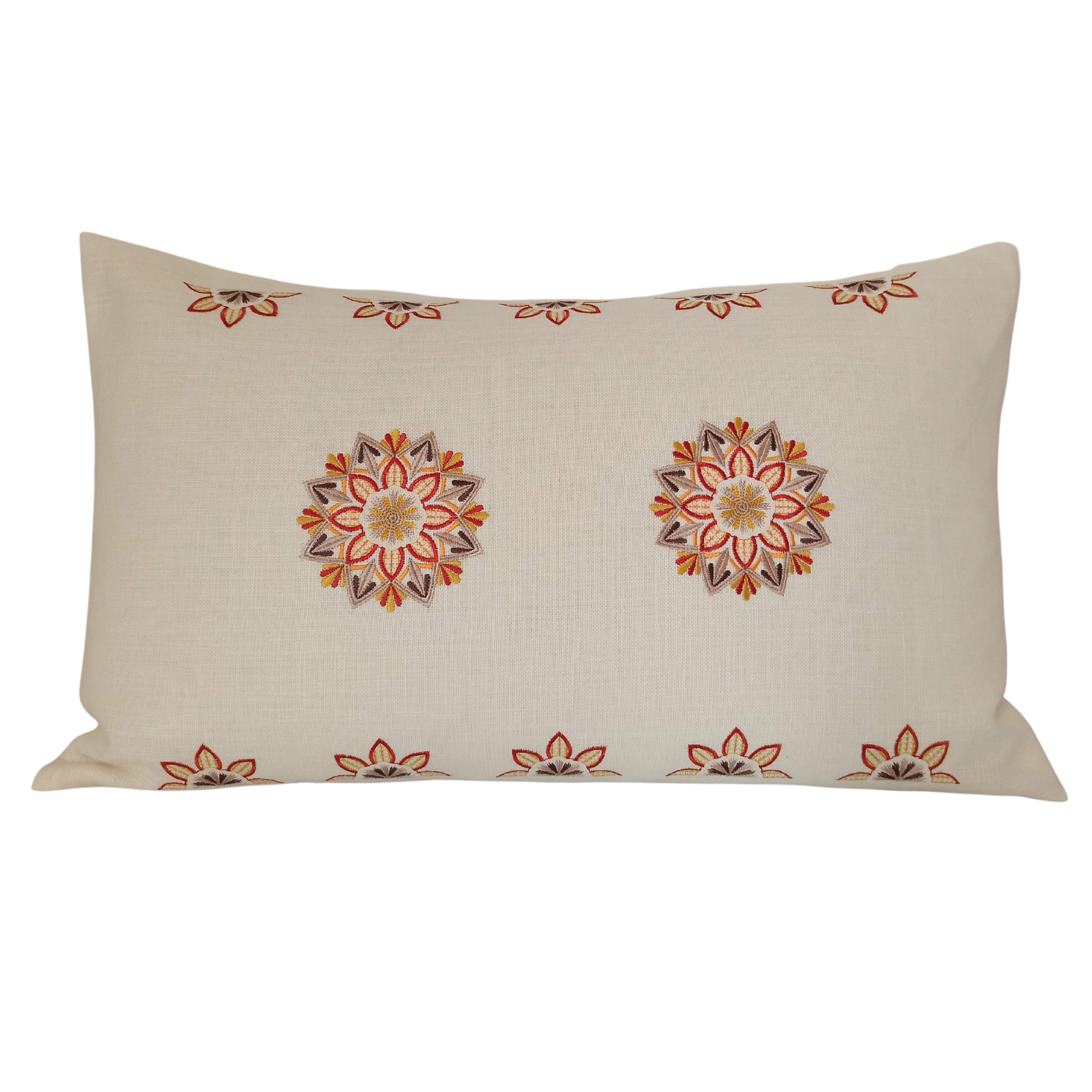 JANELA D'ALMA - Vente Housse de coussin - Housse de Coussin Rectangulaire en Lin Mandala6