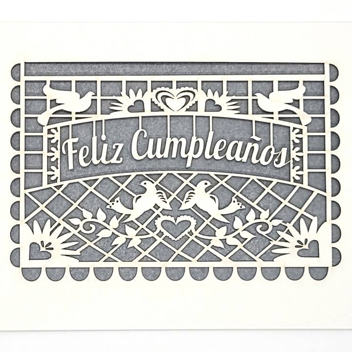 two hermanas - Wholesale Birthday Card - Feliz Cumpleanos - Papel Picado9