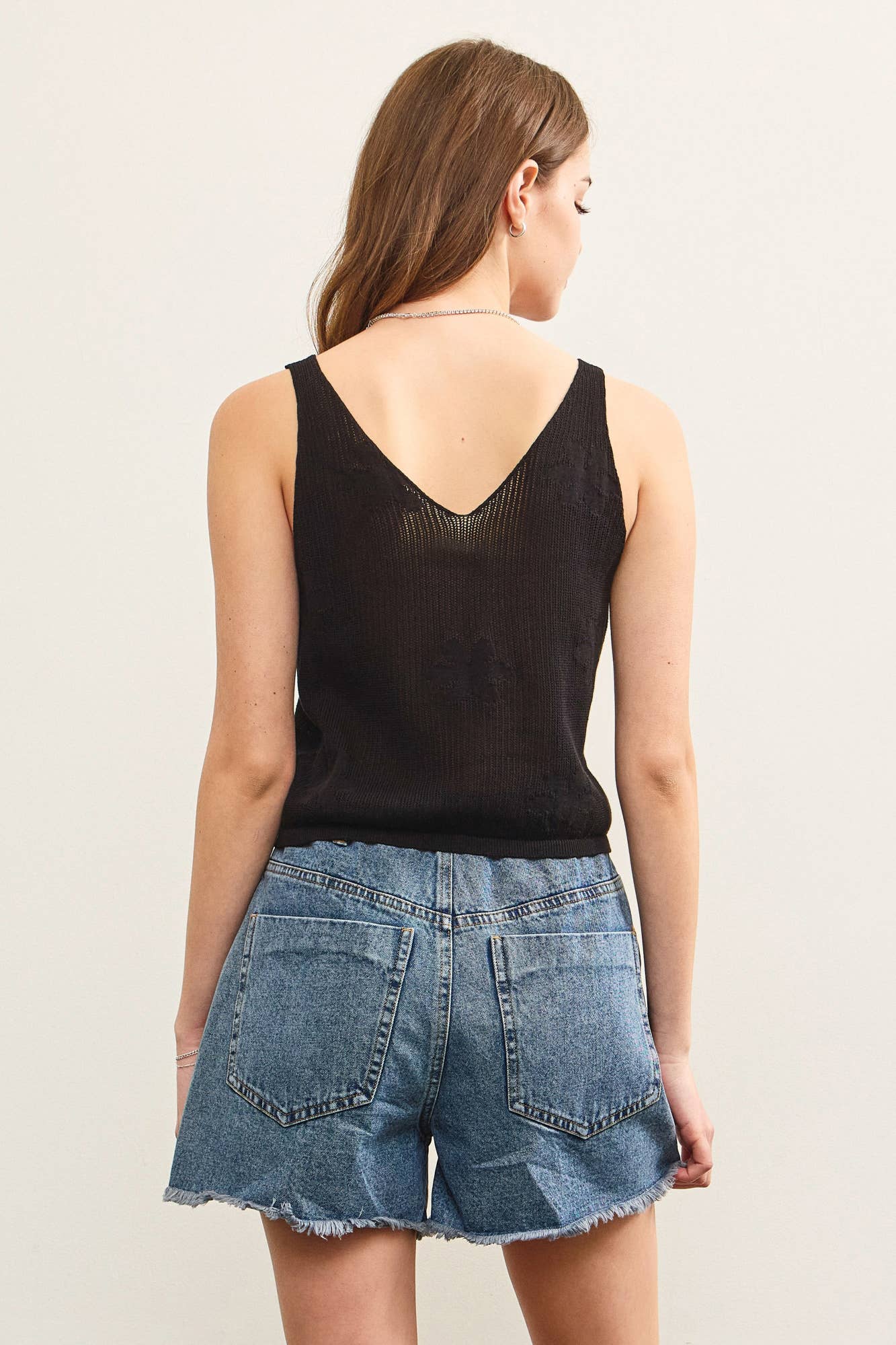 Mustard Seed – wholesale Camisole – Women′s – KNITTED FLORAL SWEATER CAMI TOP3