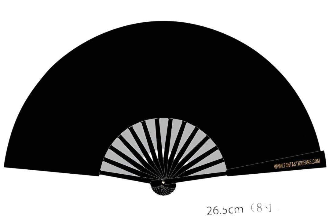 Fantastico Fans – wholesale Tillbehör – Helt svart 27 cm (medium) fläkt
