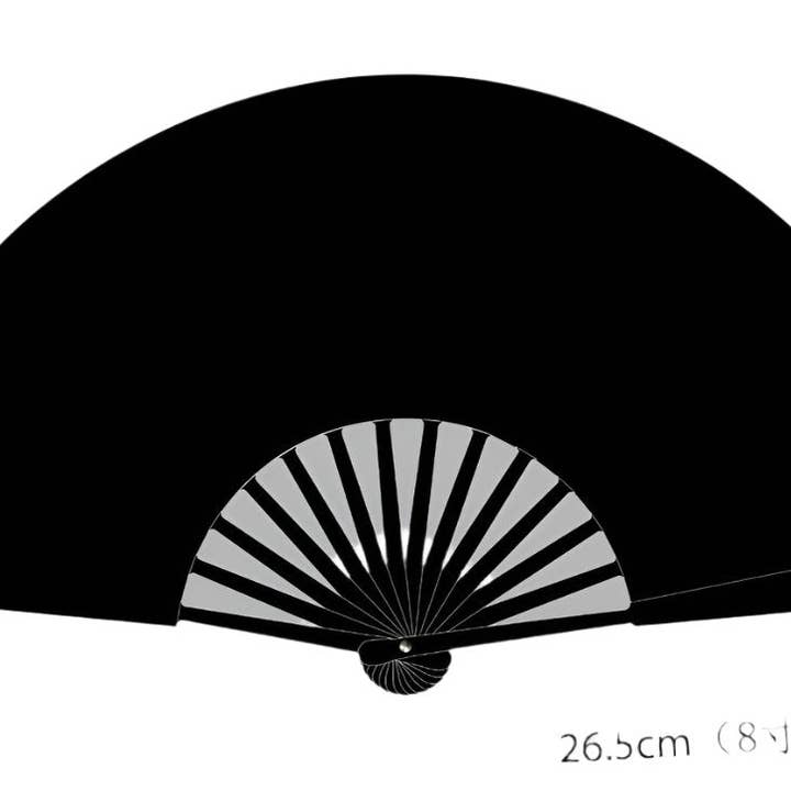 Fantastico Fans – wholesale Tillbehör – Helt svart 27 cm (medium) fläkt0