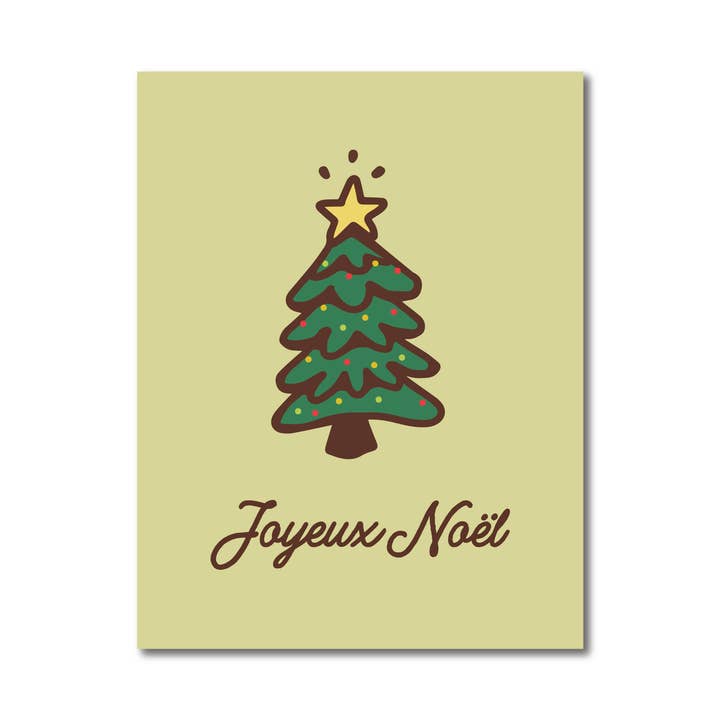 Joyeux Noël French Christmas Greeting Card for wholesale by Amberhill