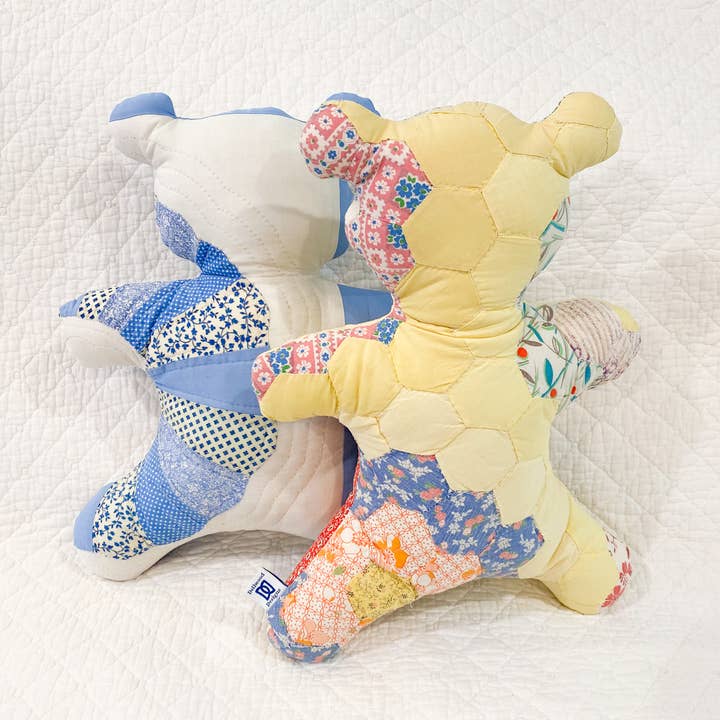 Dellwood Designs - Wholesale Stuffed/Plush Toy - Kids & Baby - Vintage Quilt Teddy Bear - Assorted Quilts2