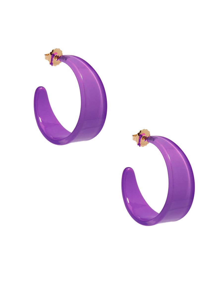 ZENZII Jewelry - Wholesale Hoop Earrings - Chunky Resin Hoop Earring0