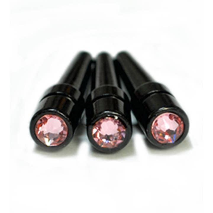 Wood Expressions - Wholesale Board Game - WE Games Black Metal Cribbage Pegs with Crystals - Set of 36