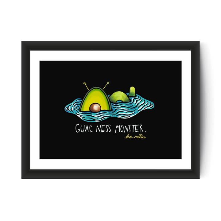 Guac Ness Monster - Kunstdruck für den Großhandel von Ela Mella