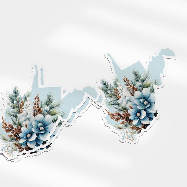 West Virginia Vinter vinylklistermärke | Fyra årstider-serien för wholesale av Paperfinch Design