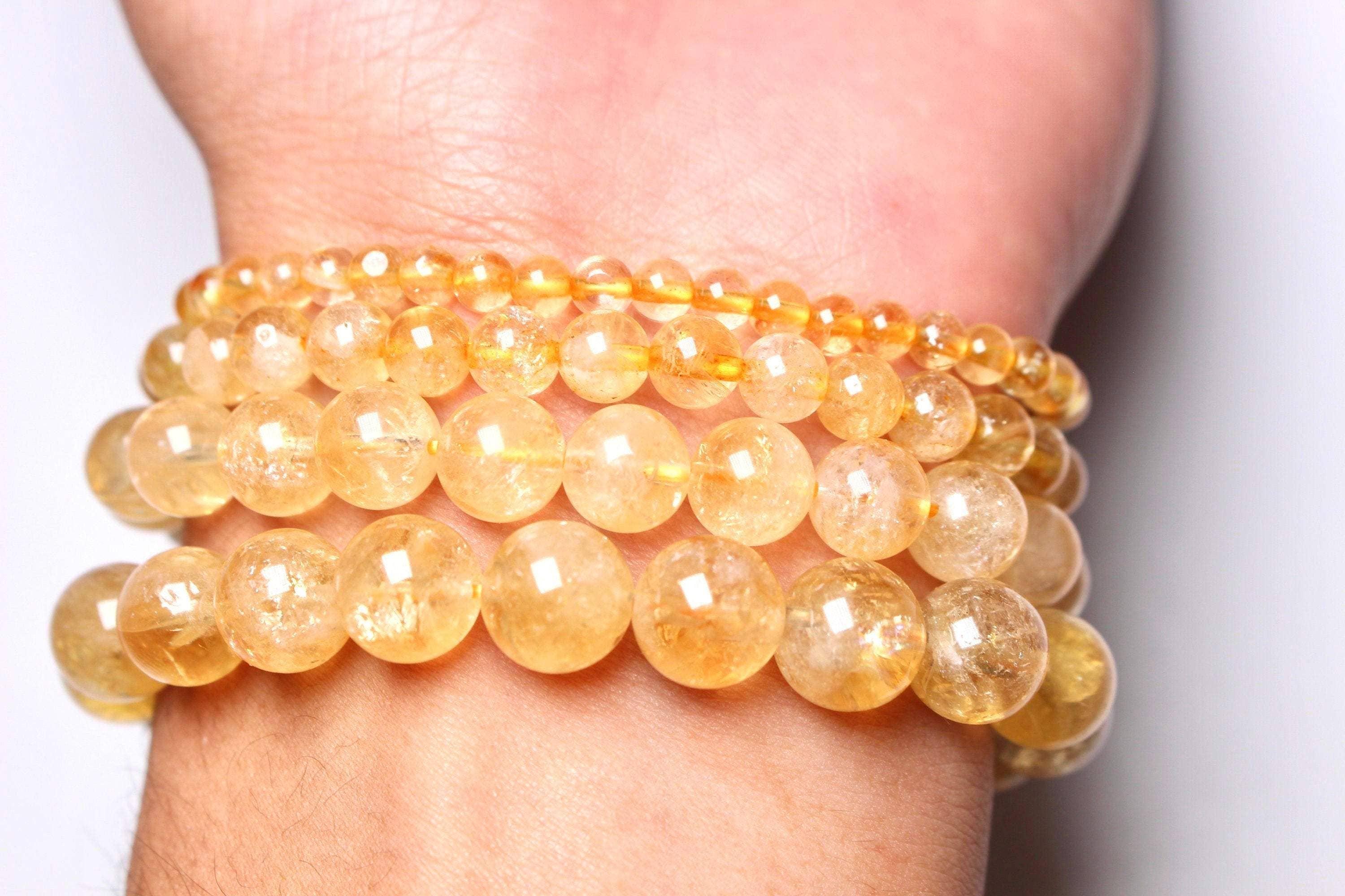 Foliesbijoux – wholesale Beaded bracelet – Heated Citrine A+ bracelet1