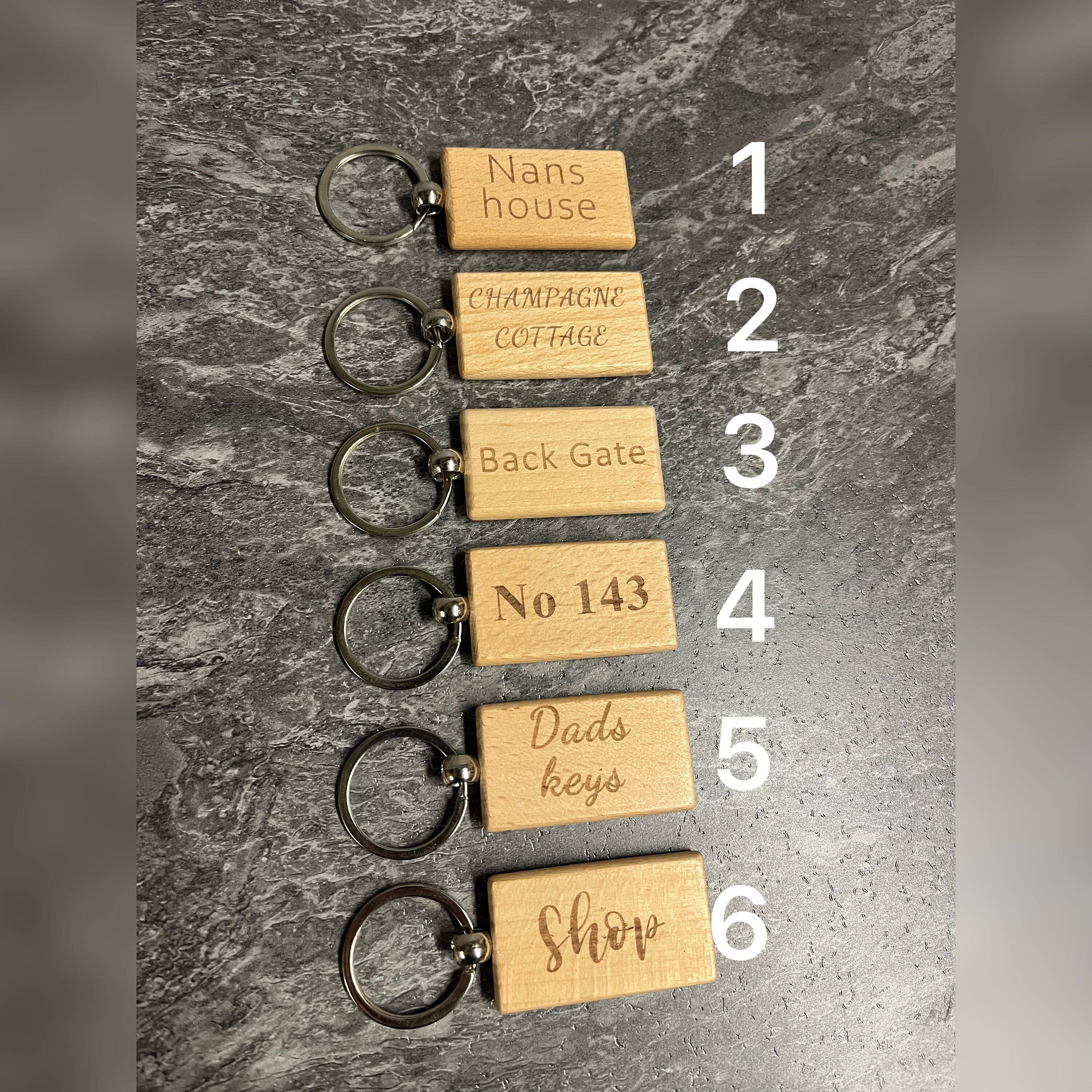 mayos makers – wholesale Keychain – Unisex – Personalised Wooden Keyring - Solid Wood Custom Engraved Key Ring7