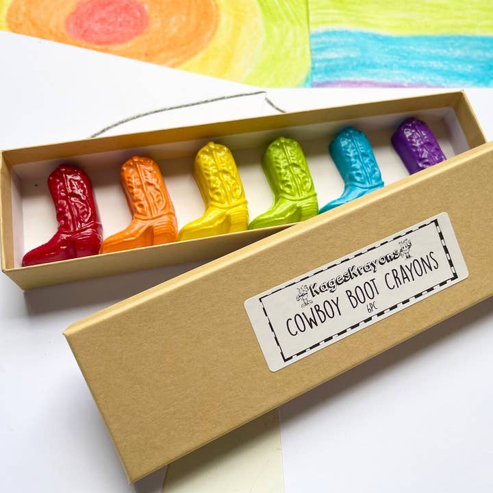 KagesKrayons - Wholesale Crayons - Kids & Baby - Cowboy Boot Crayons Gift Box5
