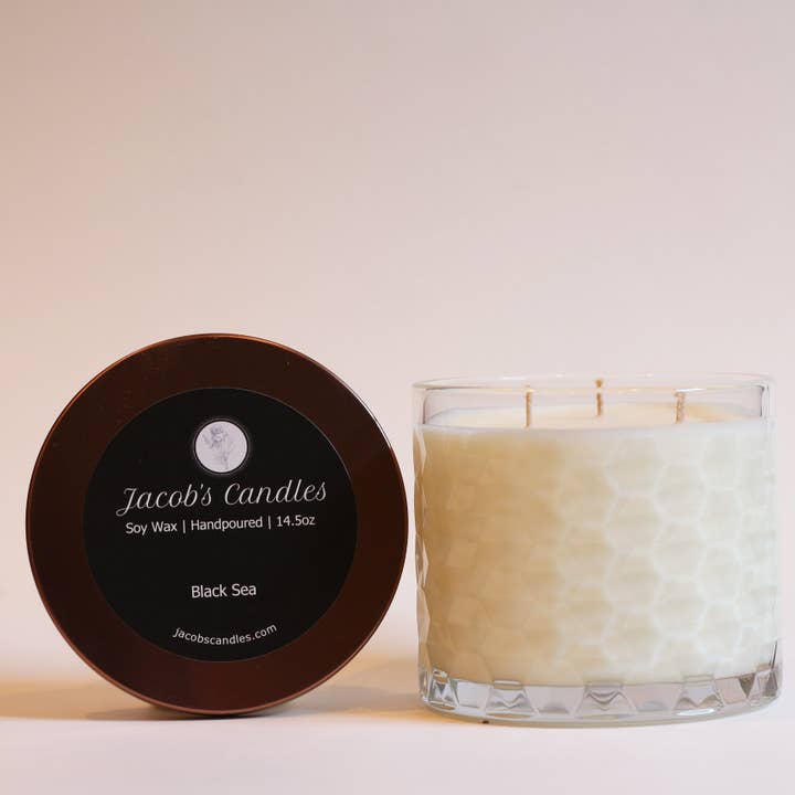 Black Sea | Handpoured 3-Wick Soy Wax Candle for wholesale by Jacob’s Candles