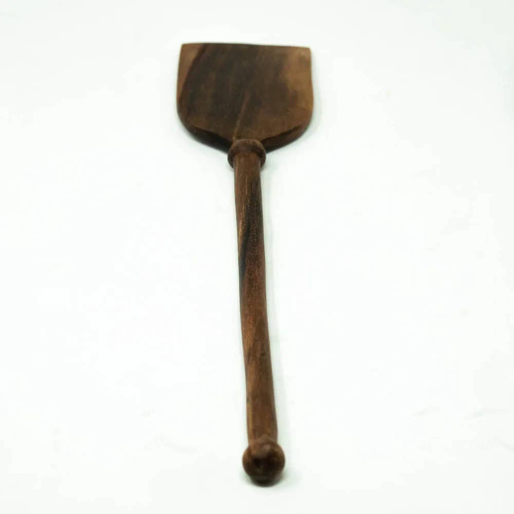 Azizi Life - Wholesale Serving Utensil - Hand Carved Wooden Spoon- Kenzie Blunt End0