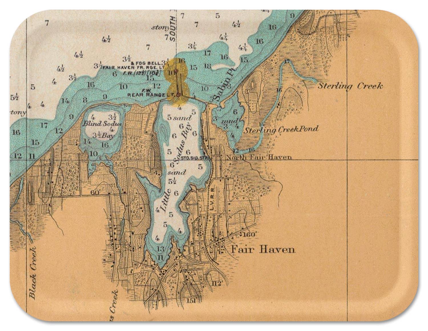 Trays4Us - Wholesale Serving Tray - Custom Vintage Nautical Map Decorative Tray- Any US Location8