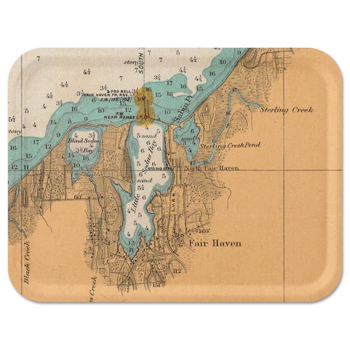 Trays4Us - Wholesale Serving Tray - Custom Vintage Nautical Map Decorative Tray- Any US Location8