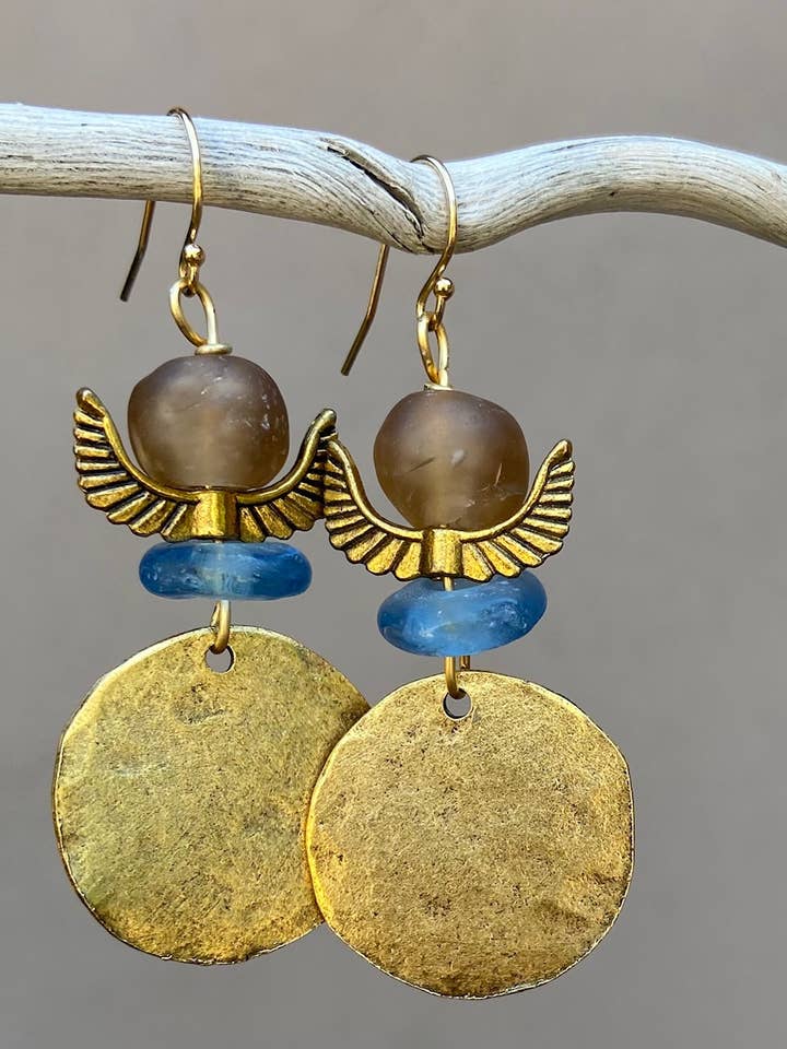 Totem Coin Earrings for wholesale by Heather Kahn