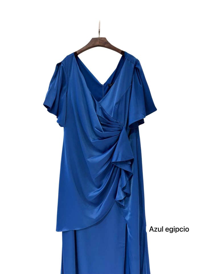 Invitadissimas - Wholesale Dress - Women's - Satin dress plus size R185516