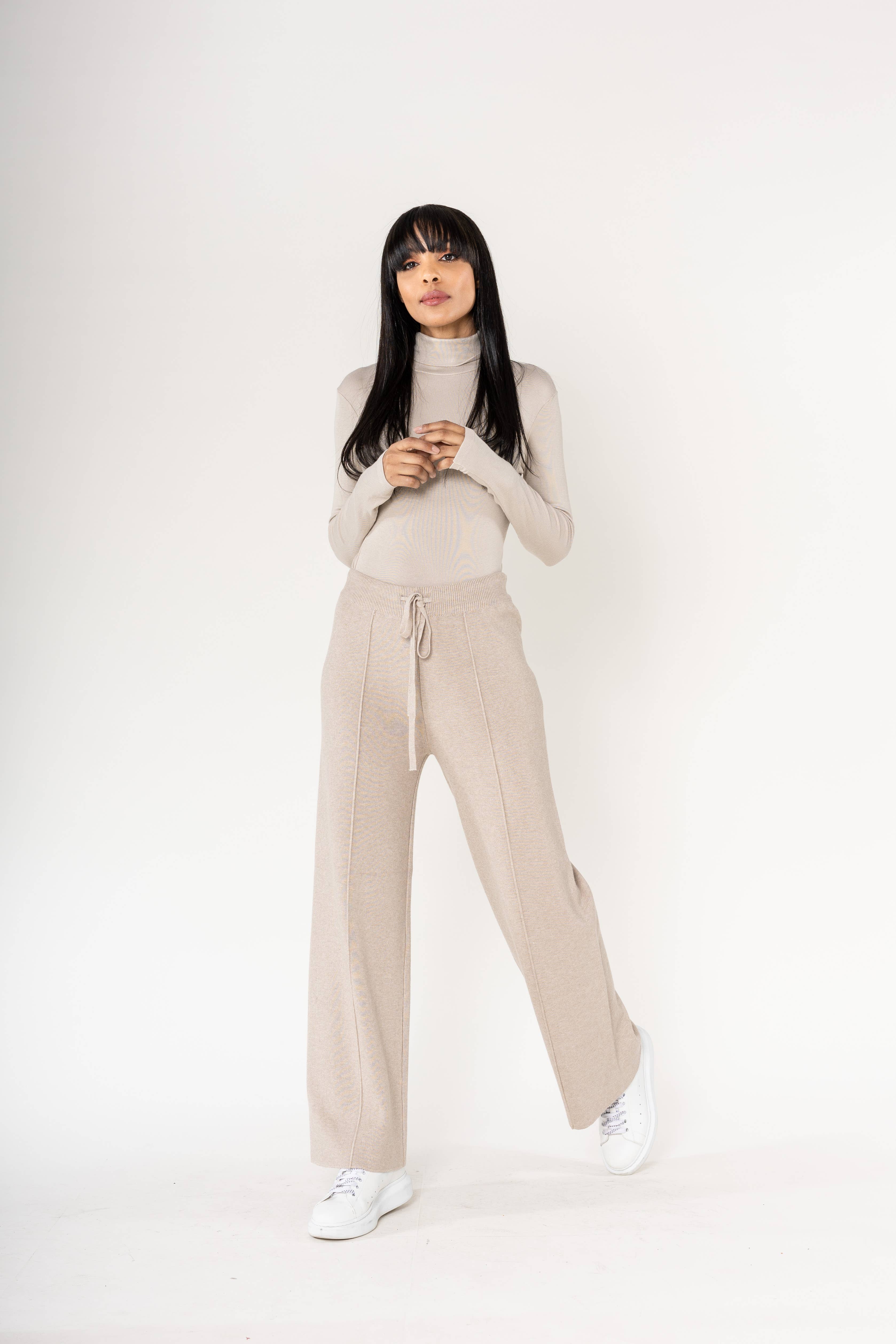 Nina Carter – Engroshandel Bukser - Dame – F025 Flared Cocooning Comfort-strikbukser14